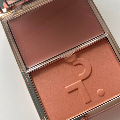 Blush Patrick Ta Major Beauty Headlines Double-Take Crème & Powder Blush | Not Too Much (Embalagem Arranhada, sem caixa)