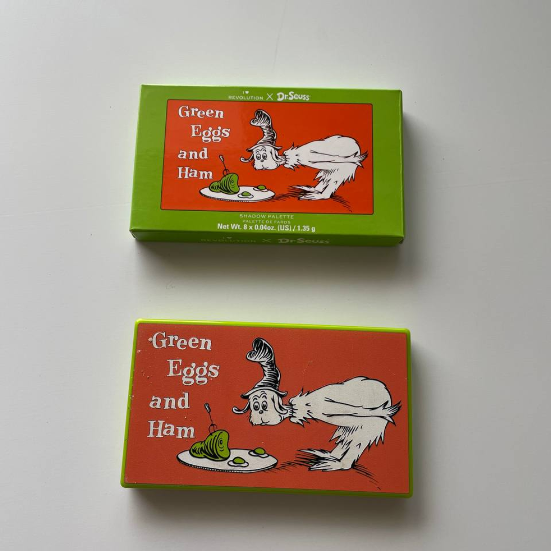 Paleta de Sombras Revolution x Dr. Seuss Green Eggs and Ham (Quatro sombras Quebradas\ Avariadas)