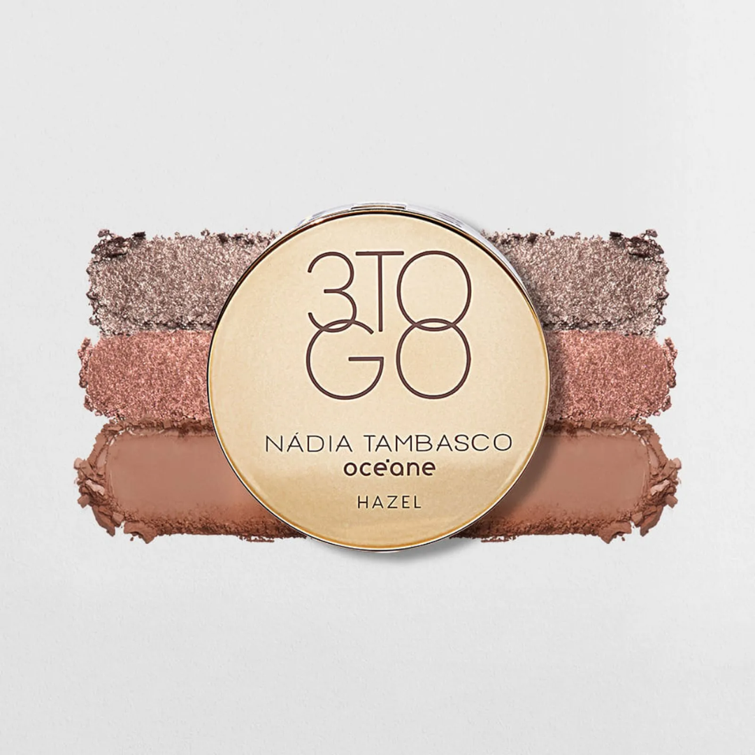 Trio de Sombras Nádia Tambasco By Océane 3 To Go Palette | Hazel