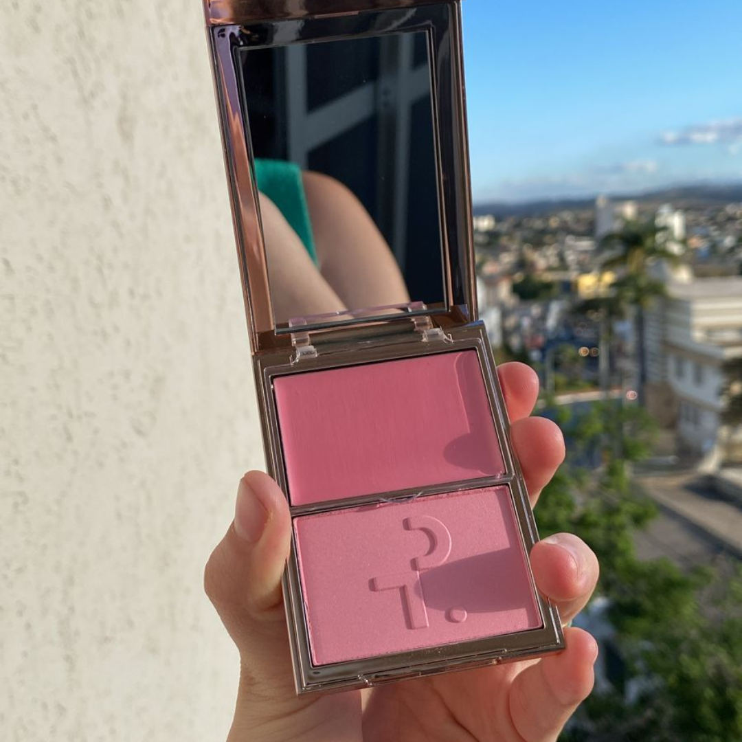 Blush Patrick Ta Major Beauty Headlines Double-Take Crème & Powder Blush | Just Enough (Embalagem Arranhado)