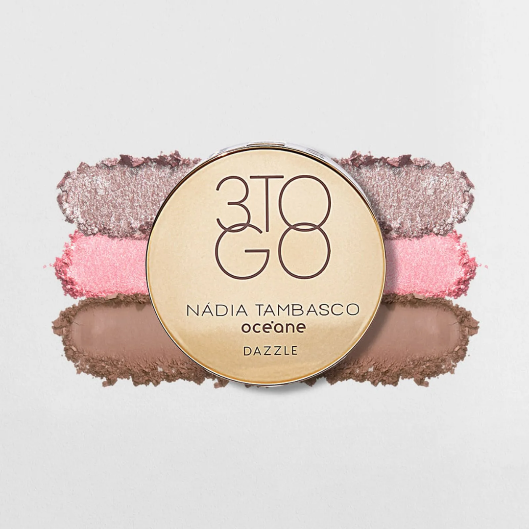 Trio de Sombras Nádia Tambasco By Océane 3 To Go Palette | Dazzle