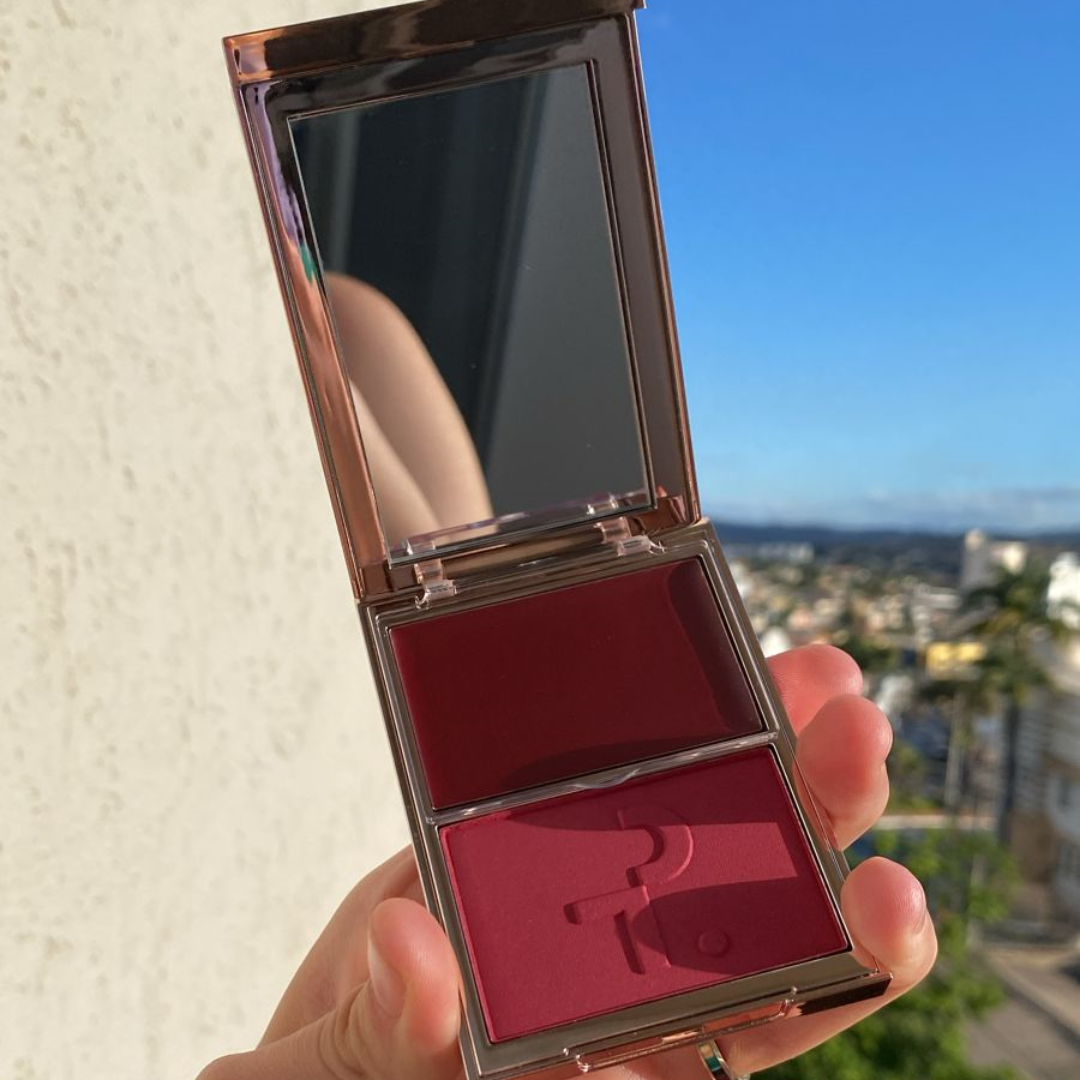 Blush Patrick Ta Major Beauty Headlines Double-Take Crème & Powder Blush | She's Wanted (Embalagem Arranhado)